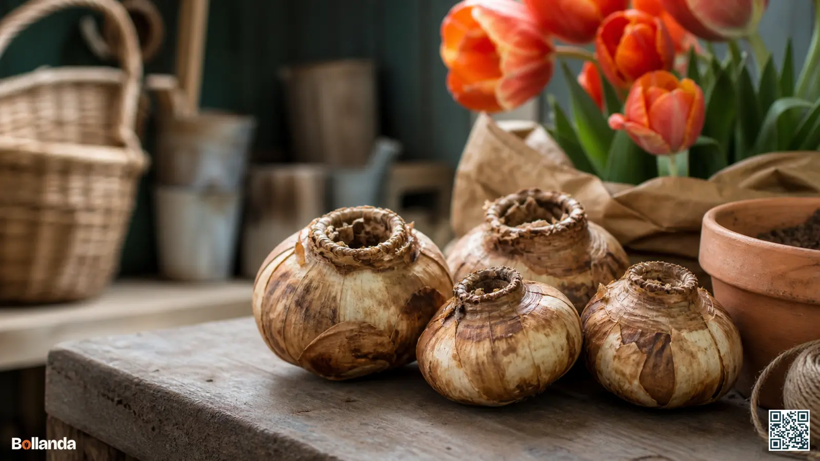 Grote stevige keizerskroonbollen met holle bolkruin op een houten tafel, klaar om te beoordelen voor aankoop.